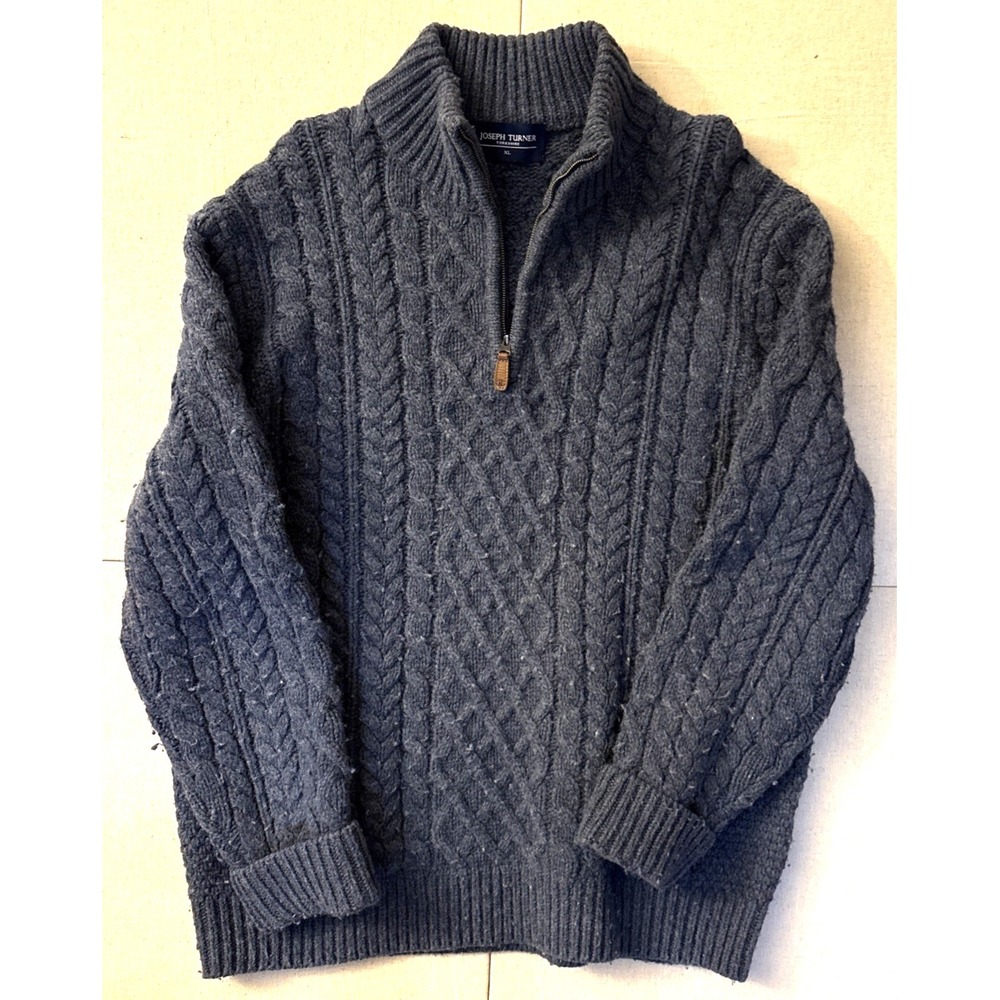 Men's Joseph Turner Sweater Yorkshire Wool Heavyweight Knit Size XL